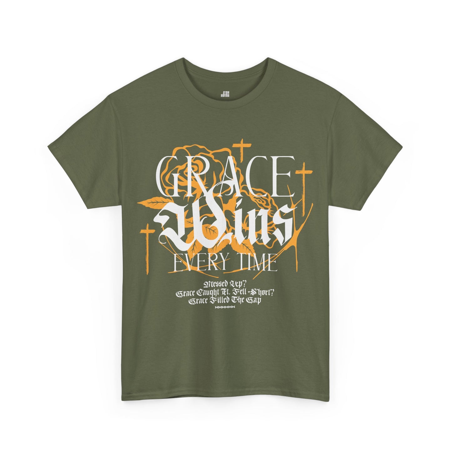 Grace Wins Every Time Heavy Cotton Tee