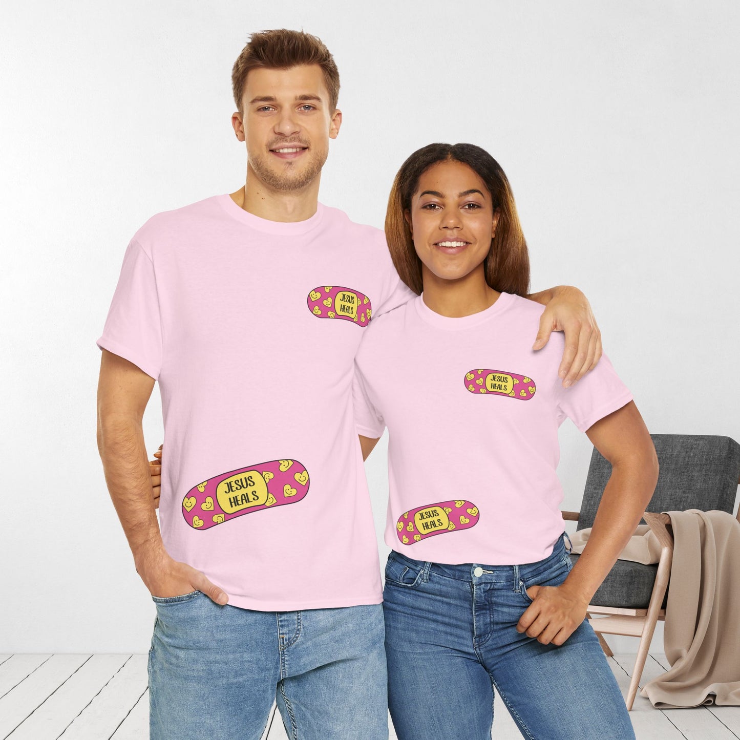 Jesus Heals Heavy Cotton Tee