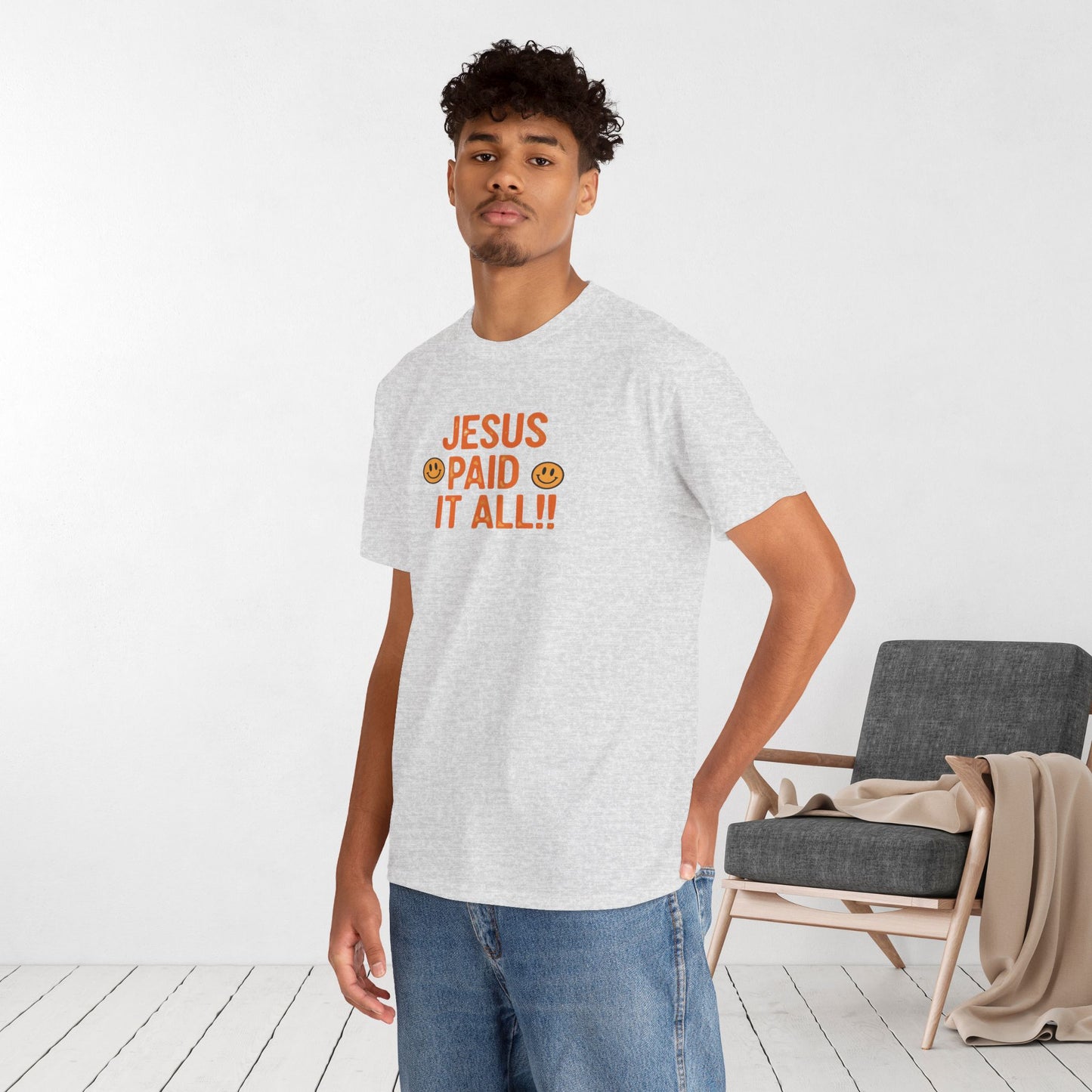 Jesus Paid It All Heavy Cotton Tee