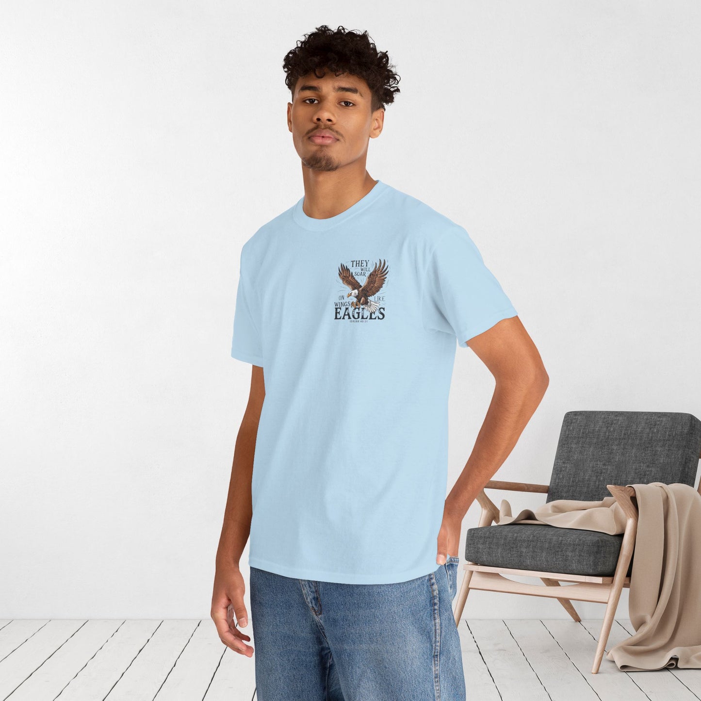 They Will Soar on Wings Like Eagles Heavy Cotton Tee