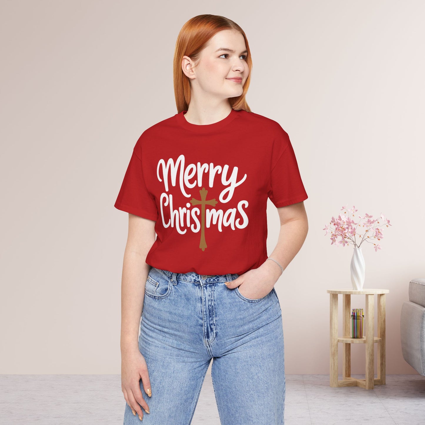 Merry Christmas Soft Cotton Tee - Christian Christmas Shirt