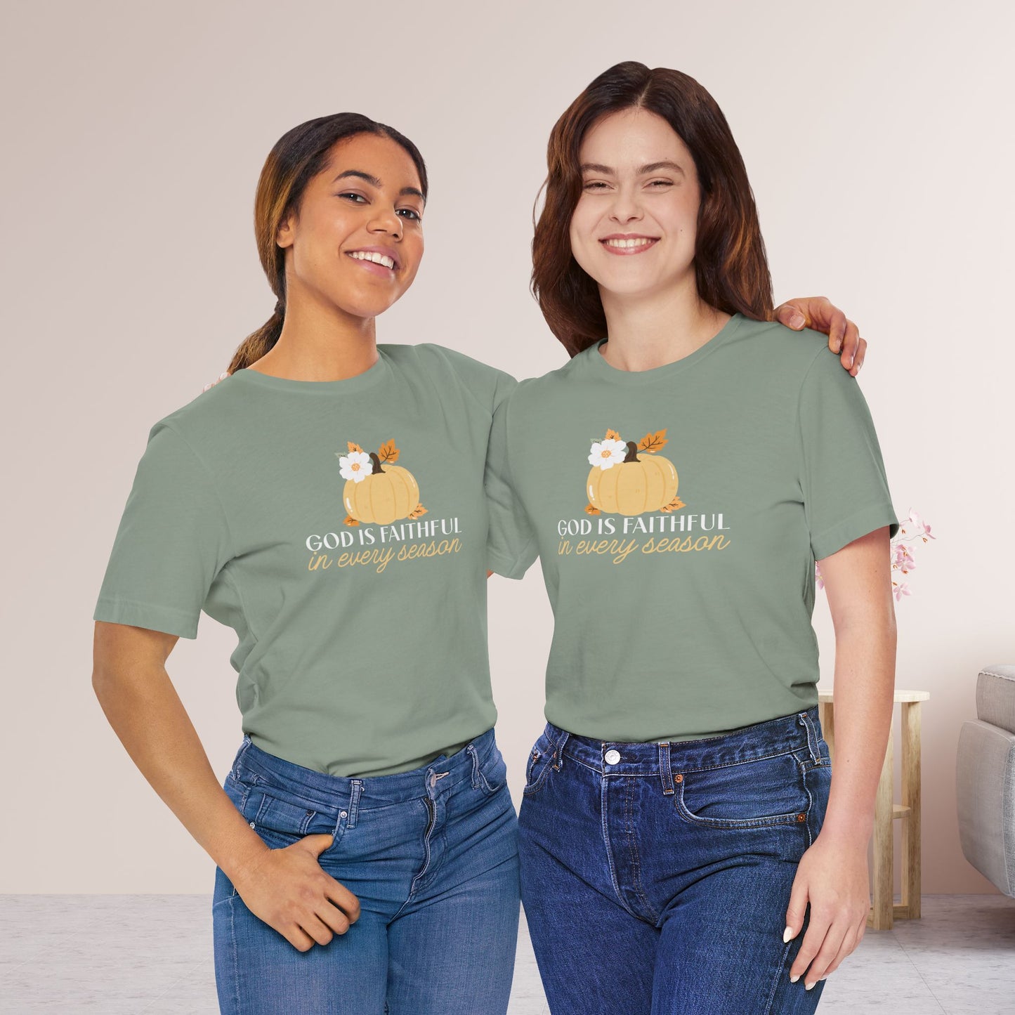 God is Faithful in Every Season Soft Cotton Tee