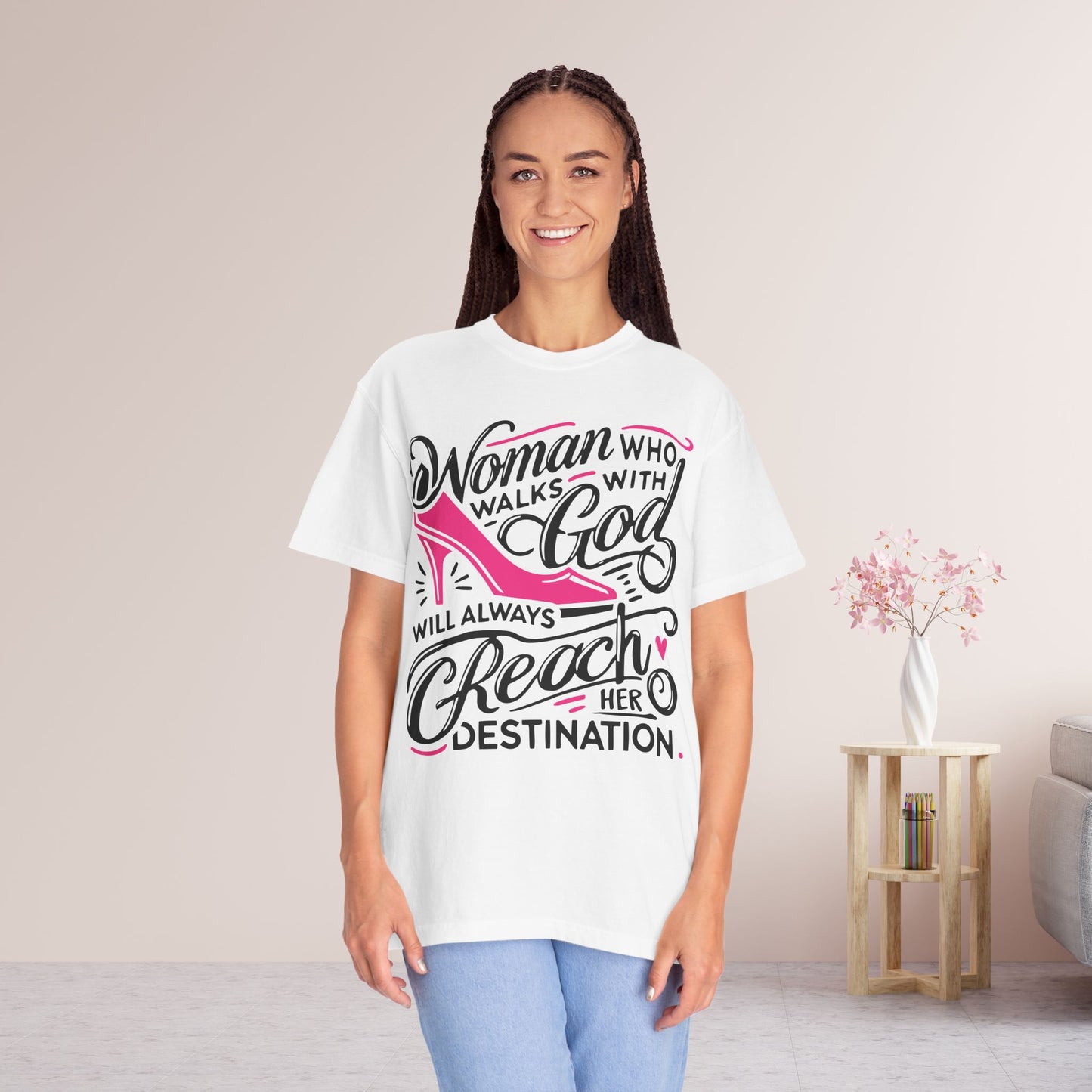 A Woman who Walks with God Comfort Colors Shirt