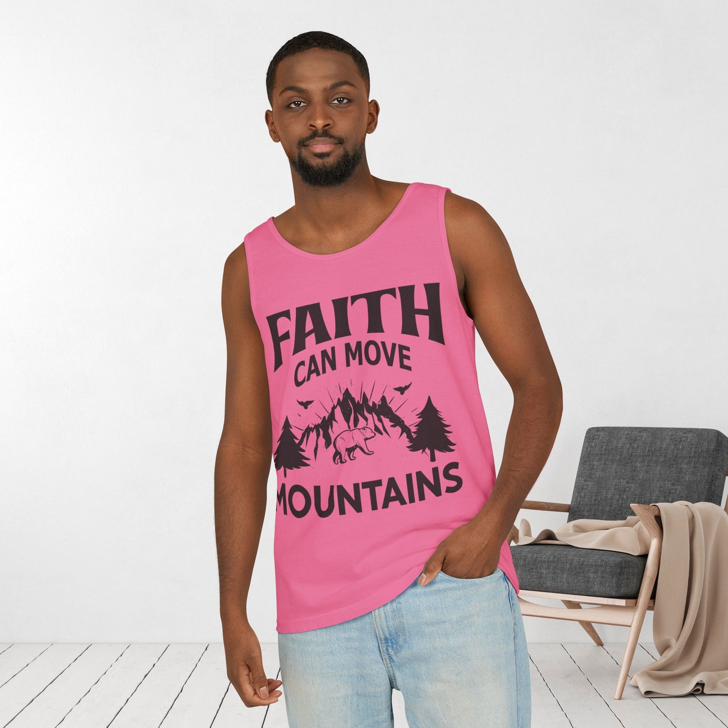 Faith Can Move Mountains Comfort Colors Garment-Dyed Tank Top