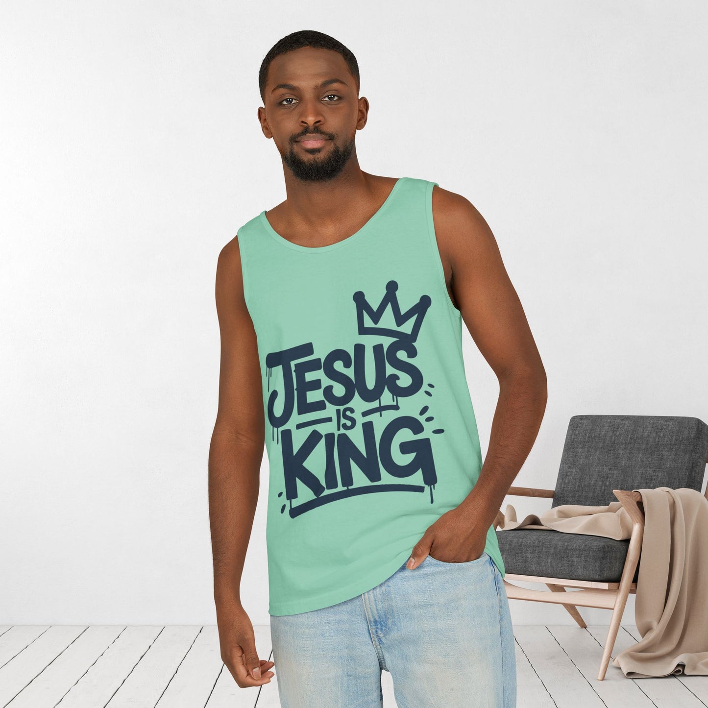 Jesus is King Comfort Colors Garment-Dyed Tank Top