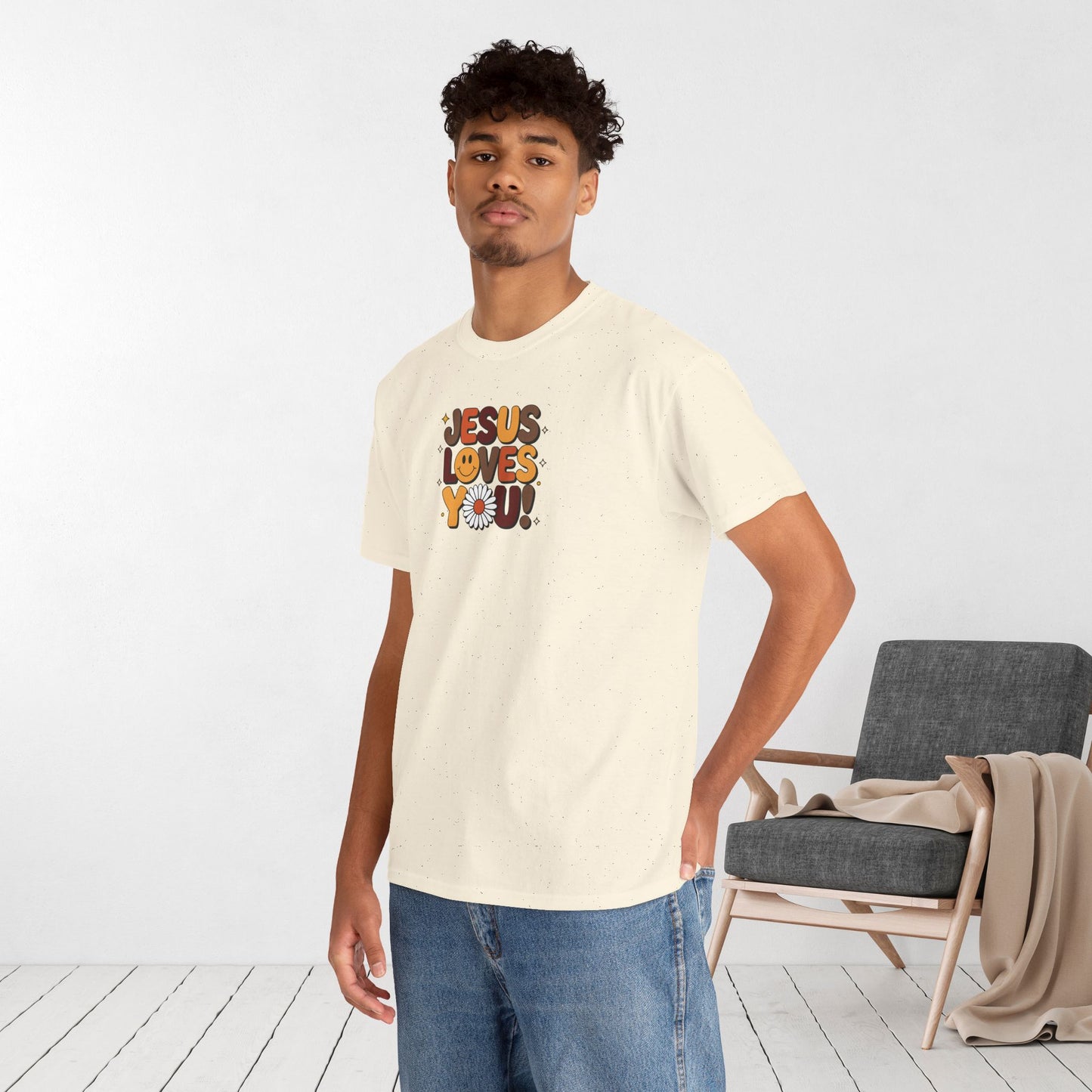 Jesus Loves You Heavy Cotton Tee