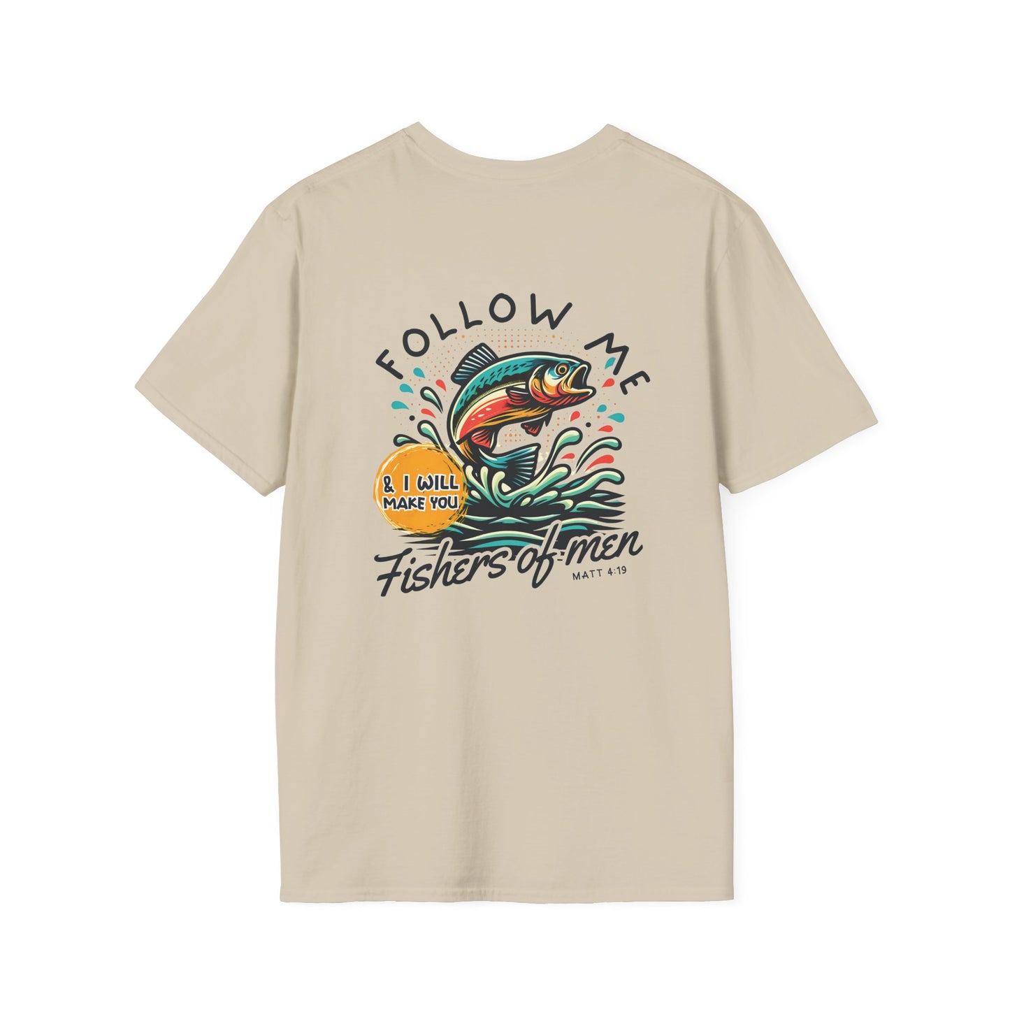 Follow Me Matthew 4:19 Men's Softstyle T-shirt