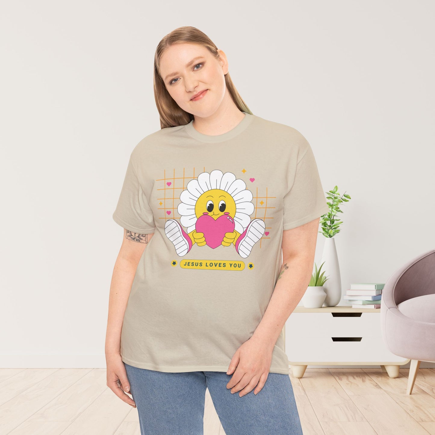 Jesus Loves You Heavy Cotton Tee