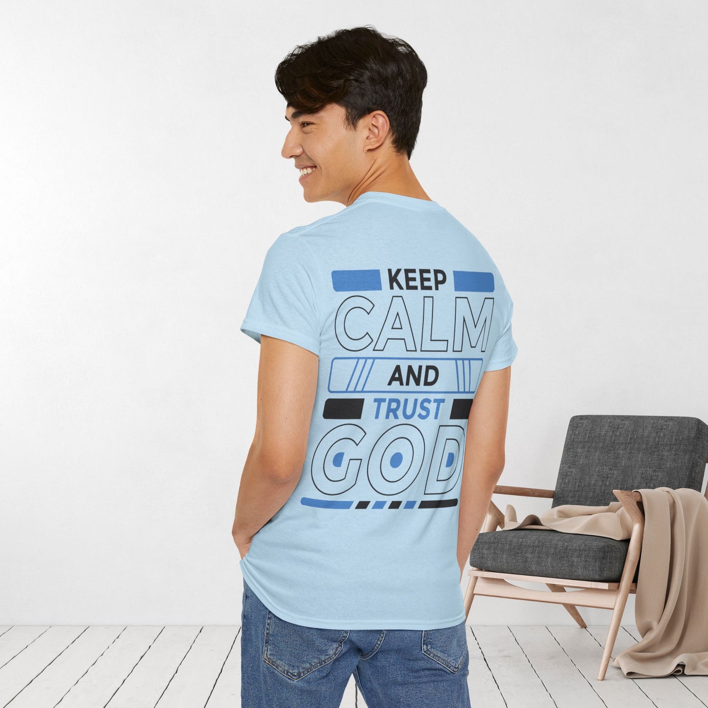 Keep Calm and Trust God Heavy Cotton Tee