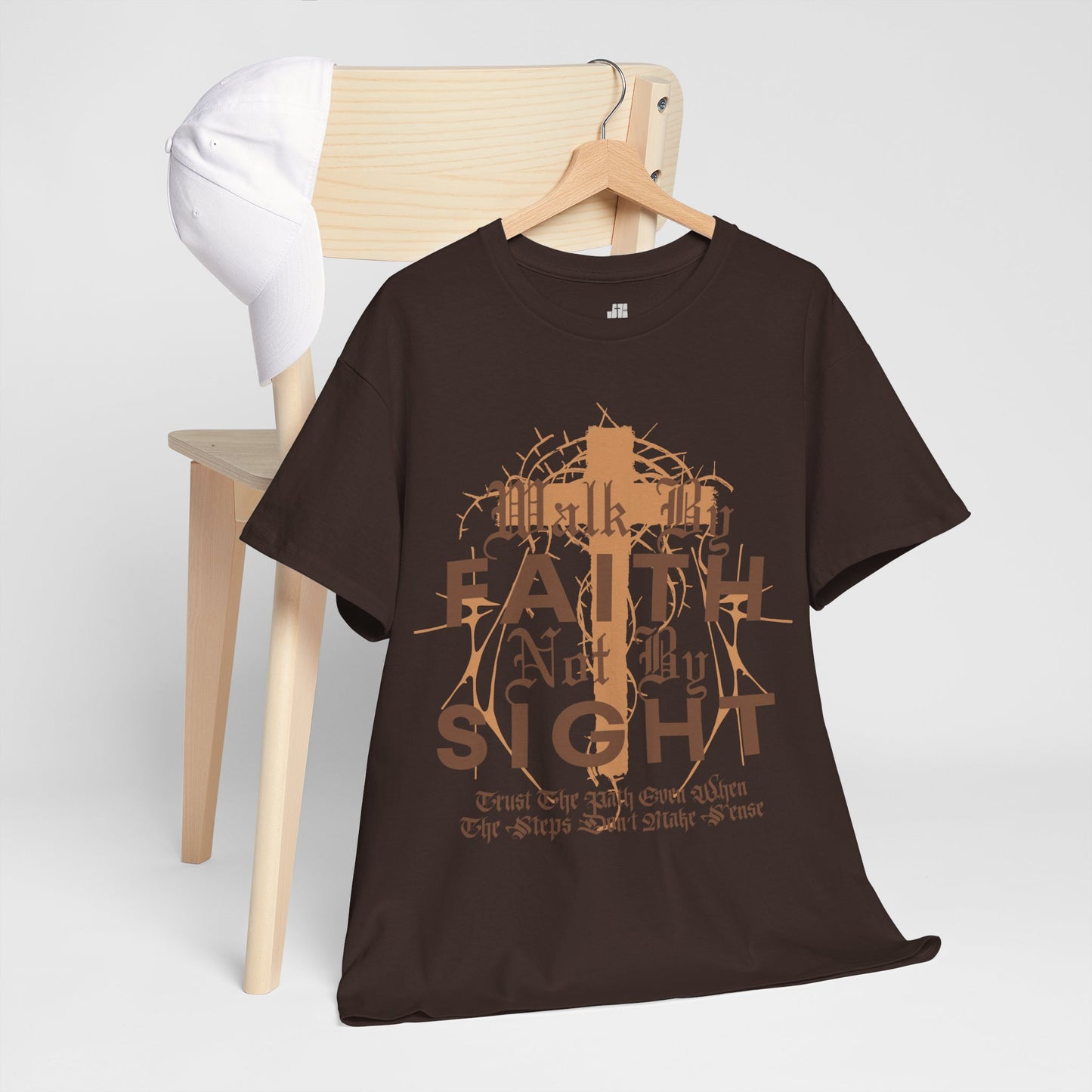 Walk by Faith Not by Sight Heavy Cotton Tee