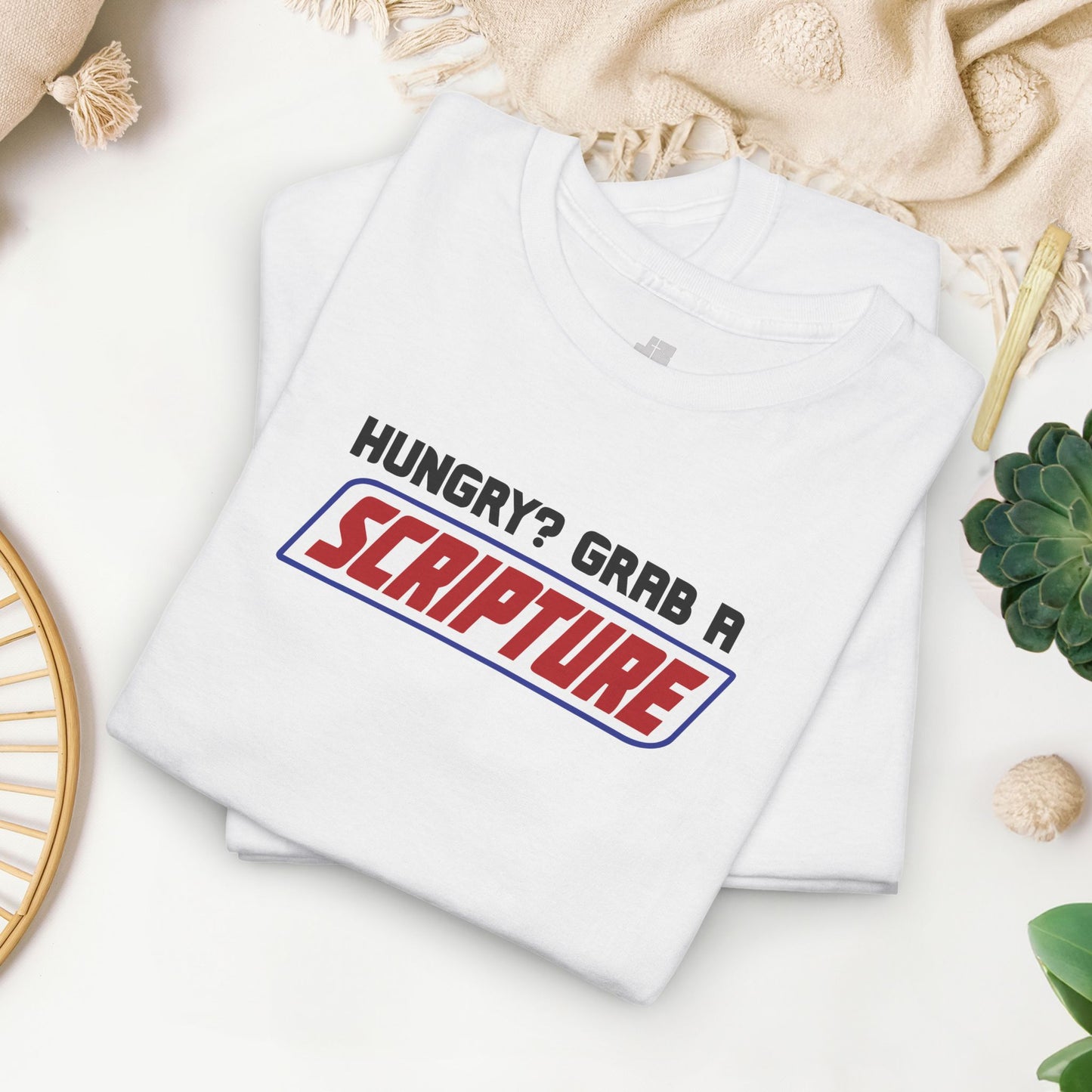Hungry? Grab a Scripture Heavy Cotton Tee