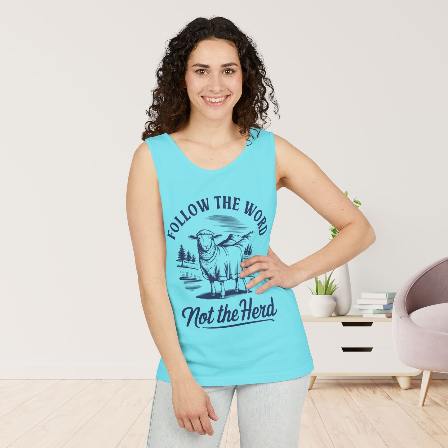 Follow the Word Not the Herd Comfort Colors Garment-Dyed Tank Top