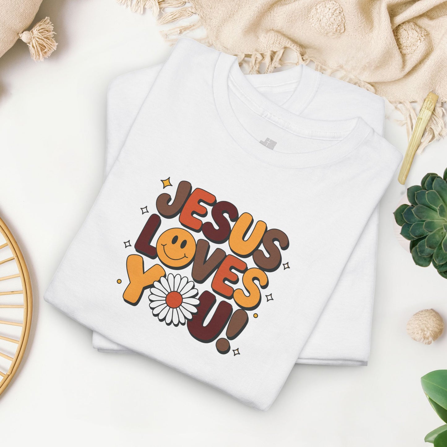 Jesus Loves You Heavy Cotton Tee