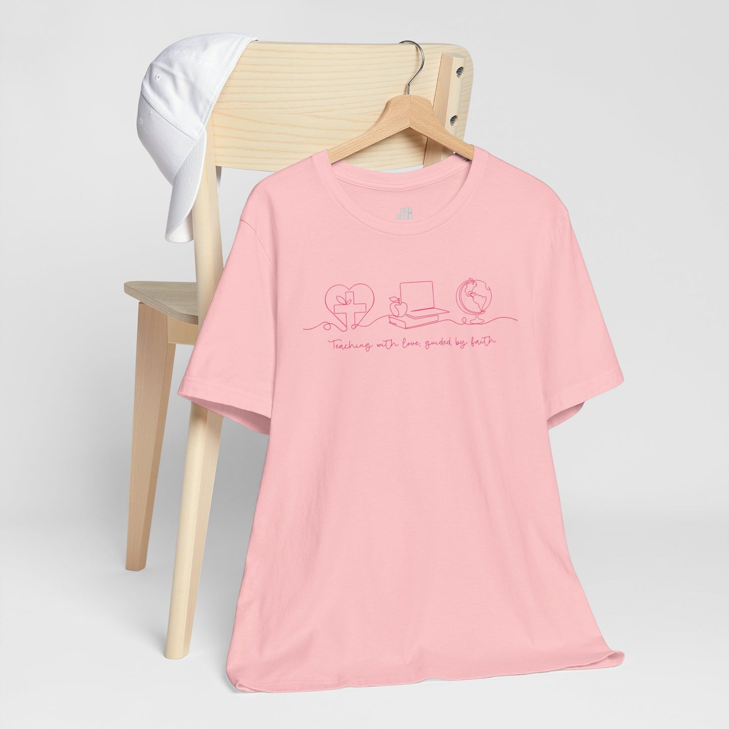 Teaching With Love Guided by Faith Soft Cotton Tee