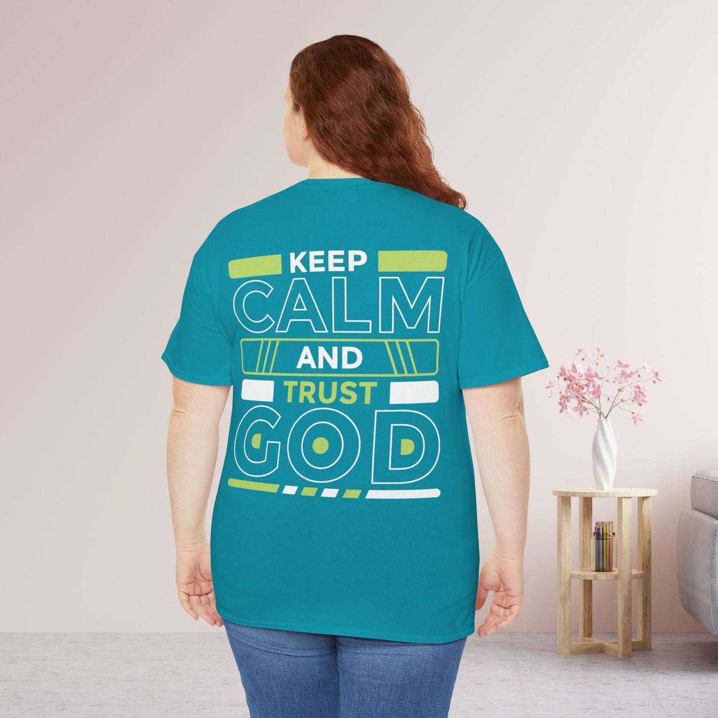 Keep Calm and Trust God Heavy Cotton Tee