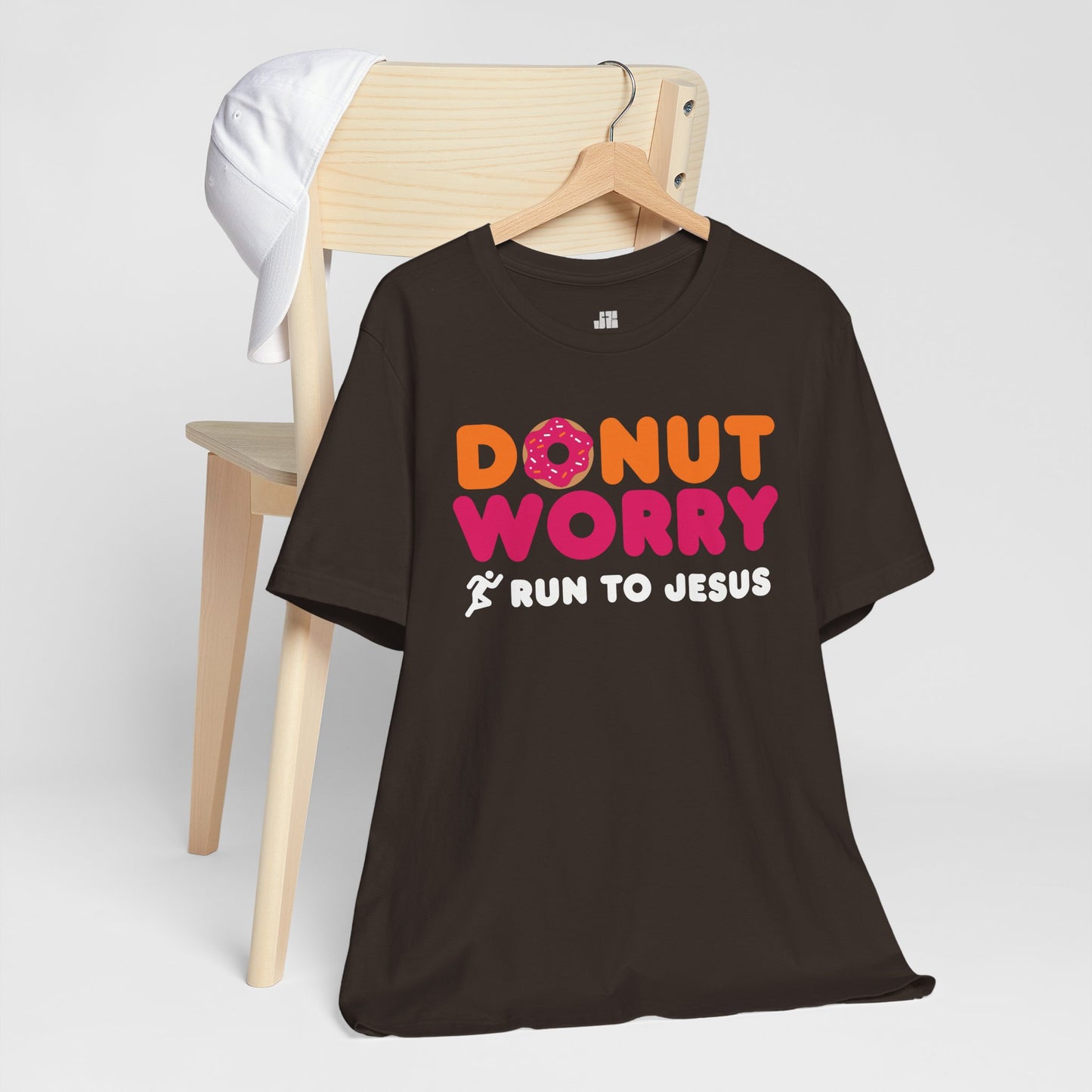 Donut Worry Run to Jesus Soft Cotton Tee