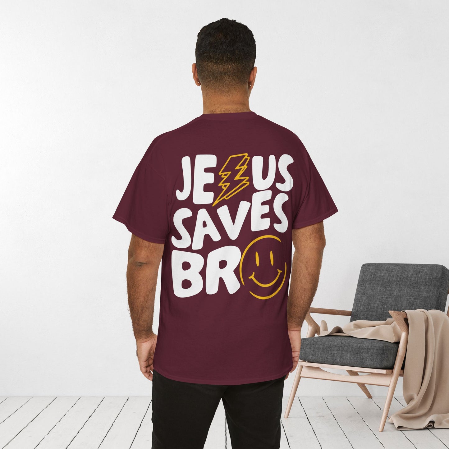 Jesus Saves Bro Heavy Cotton Tee