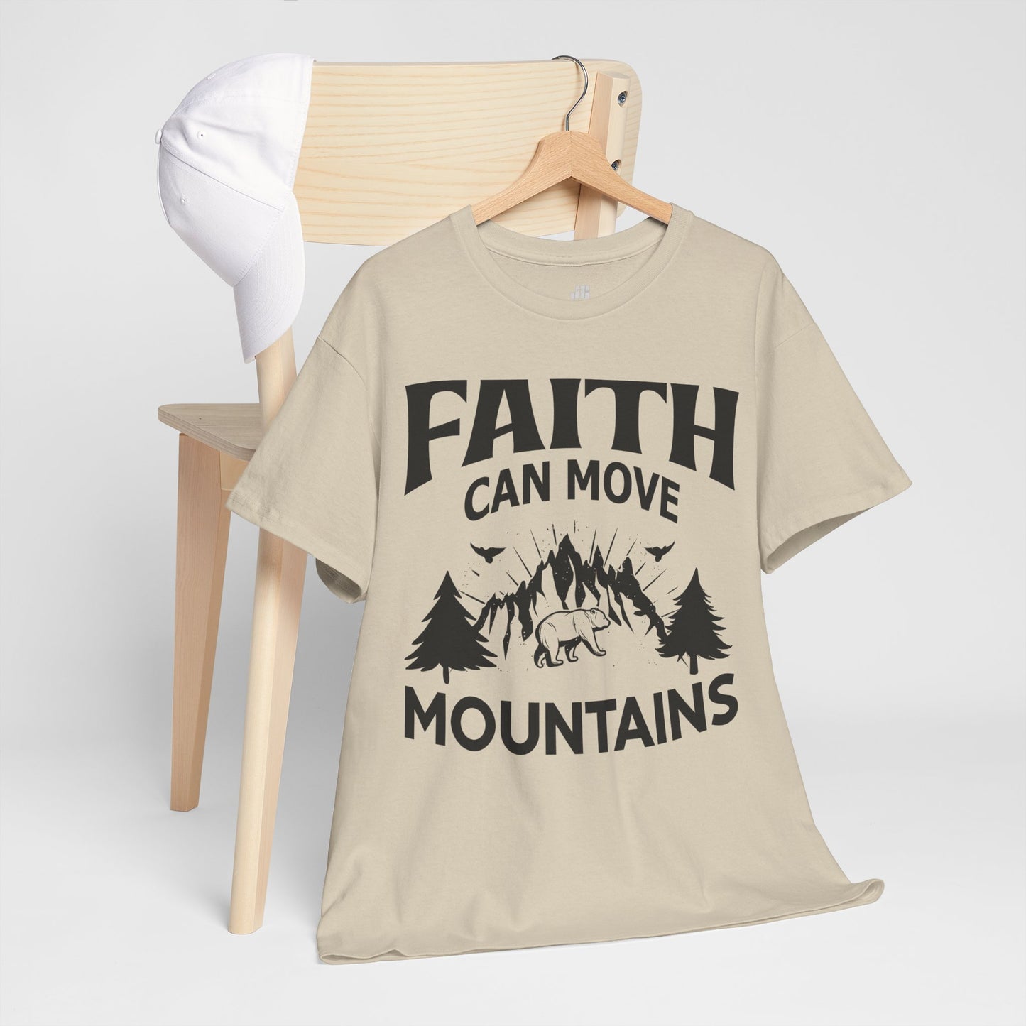 Faith Can Move Mountains Heavy Cotton Tee