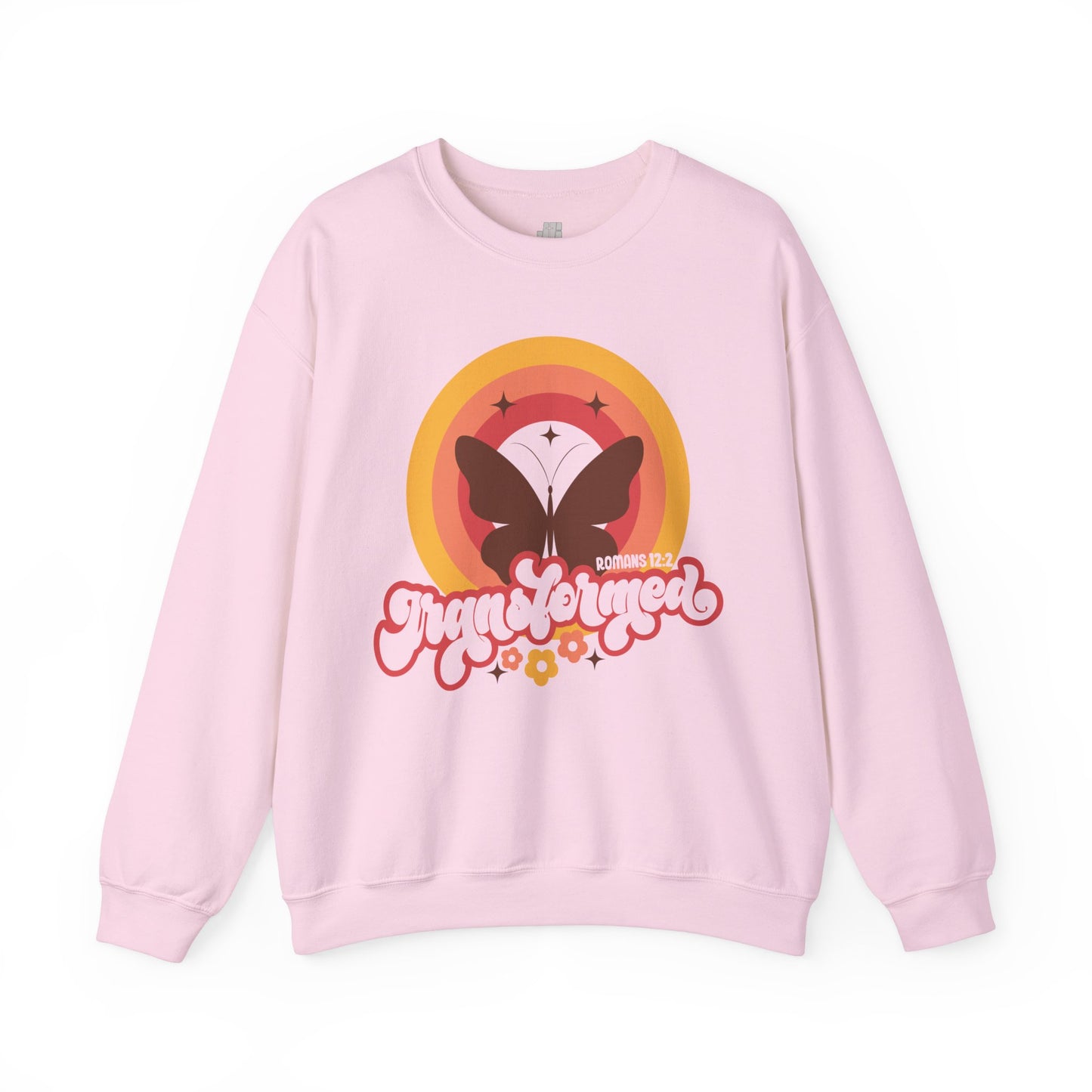 Transformed Sweatshirt - Romans 12:2 Bible Verse Sweatshirt