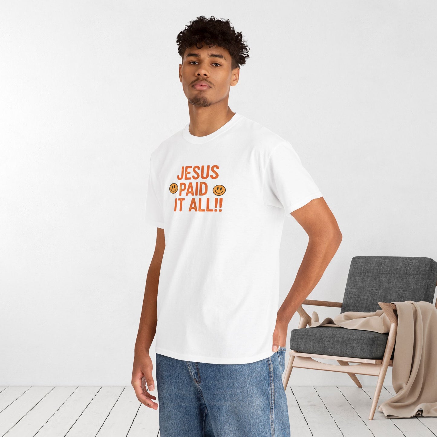 Jesus Paid It All Heavy Cotton Tee