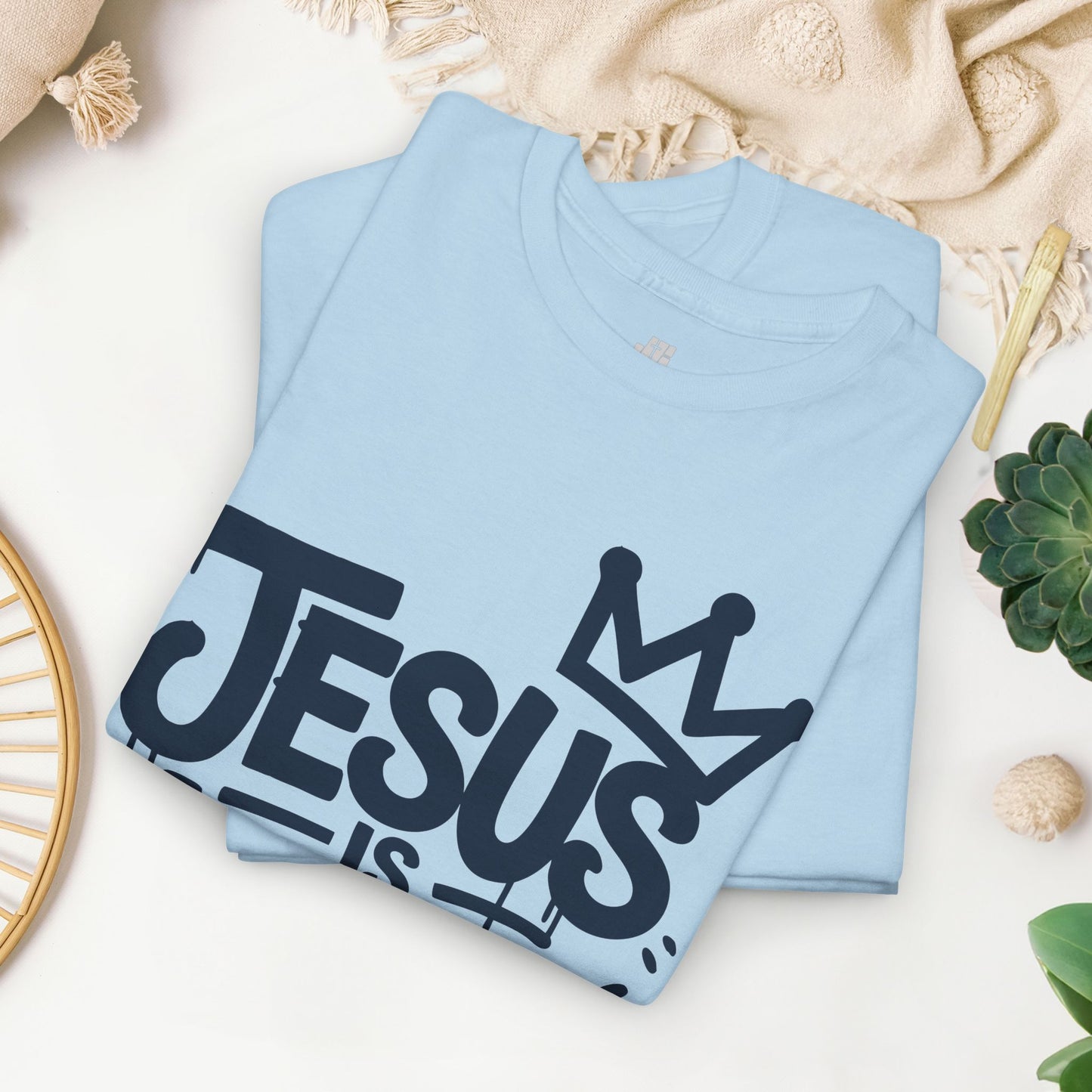 Jesus is King Heavy Cotton Tee