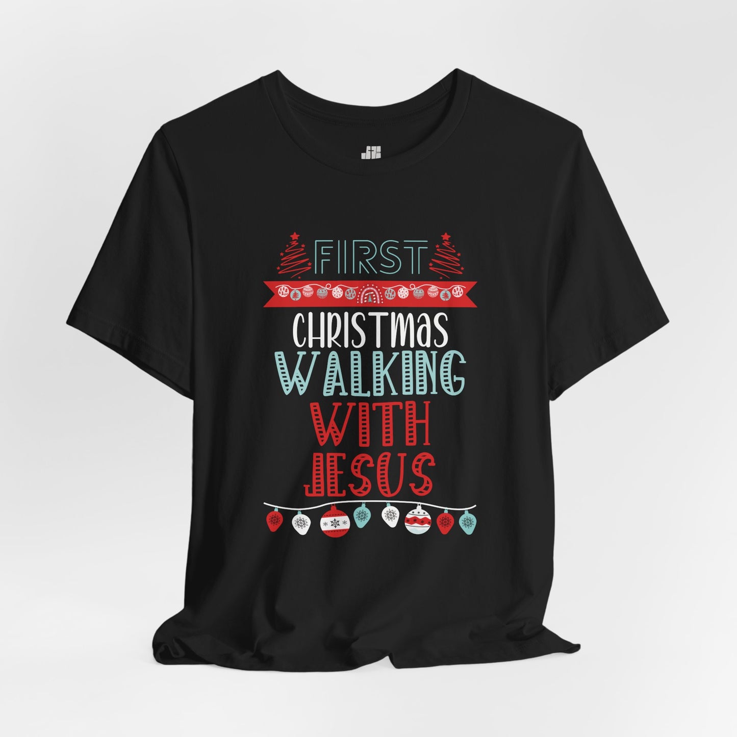 First Christmas Walking with Jesus Soft Cotton Tee - First Christmas Shirt