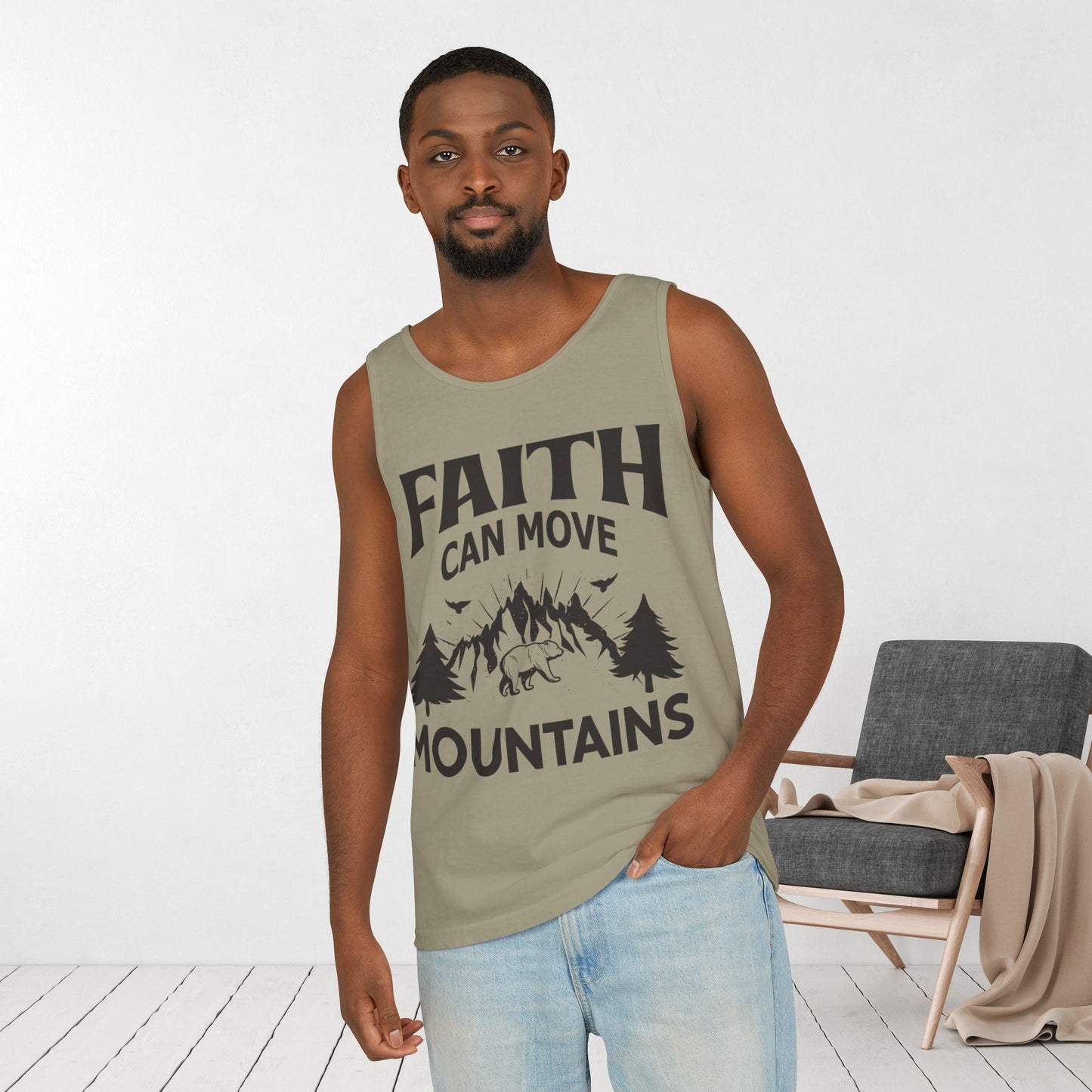 Faith Can Move Mountains Comfort Colors Garment-Dyed Tank Top