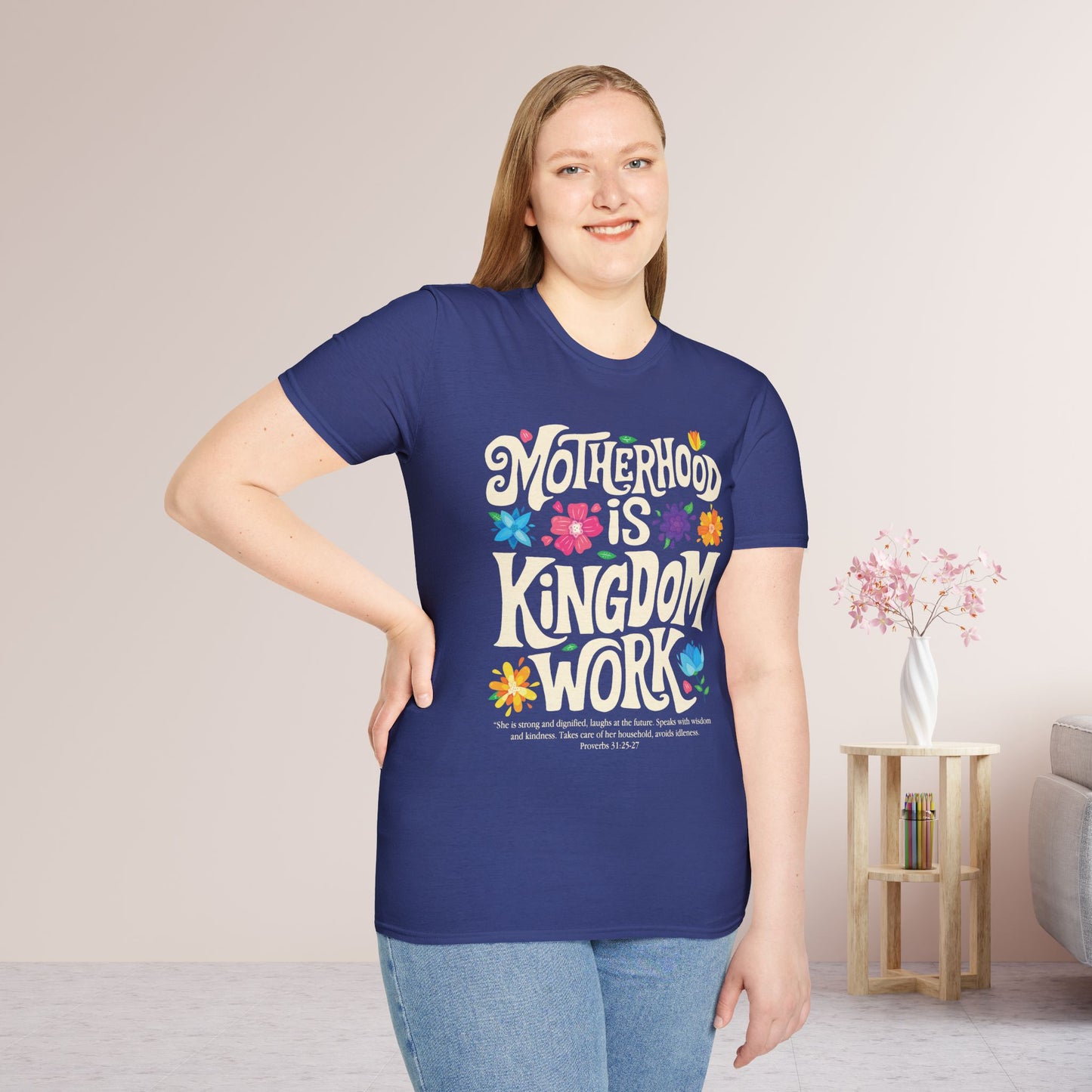 Motherhood is Kingdom Work Softstyle T-shirt