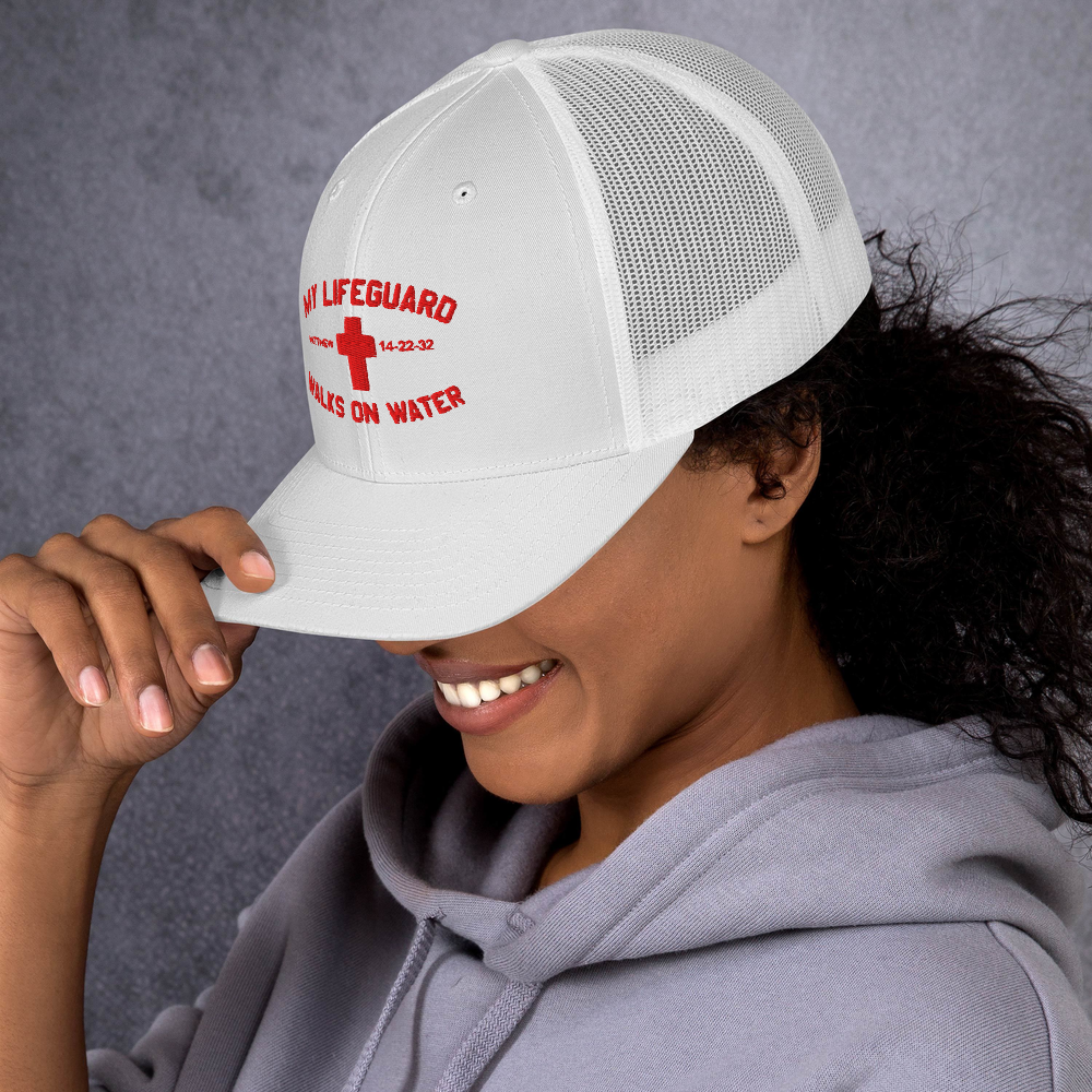 My Lifeguard Walks on Water Snapback Trucker Cap