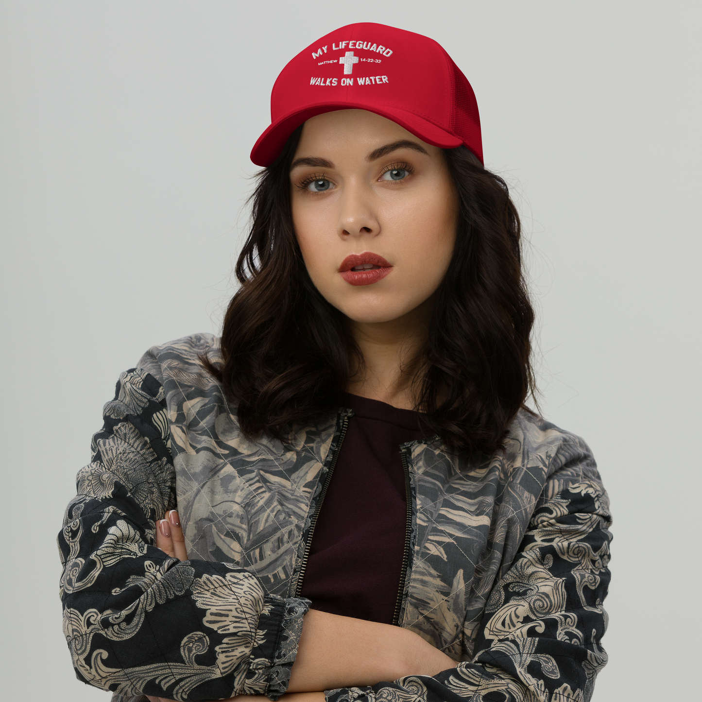 My Lifeguard Walks on Water Snapback Trucker Cap