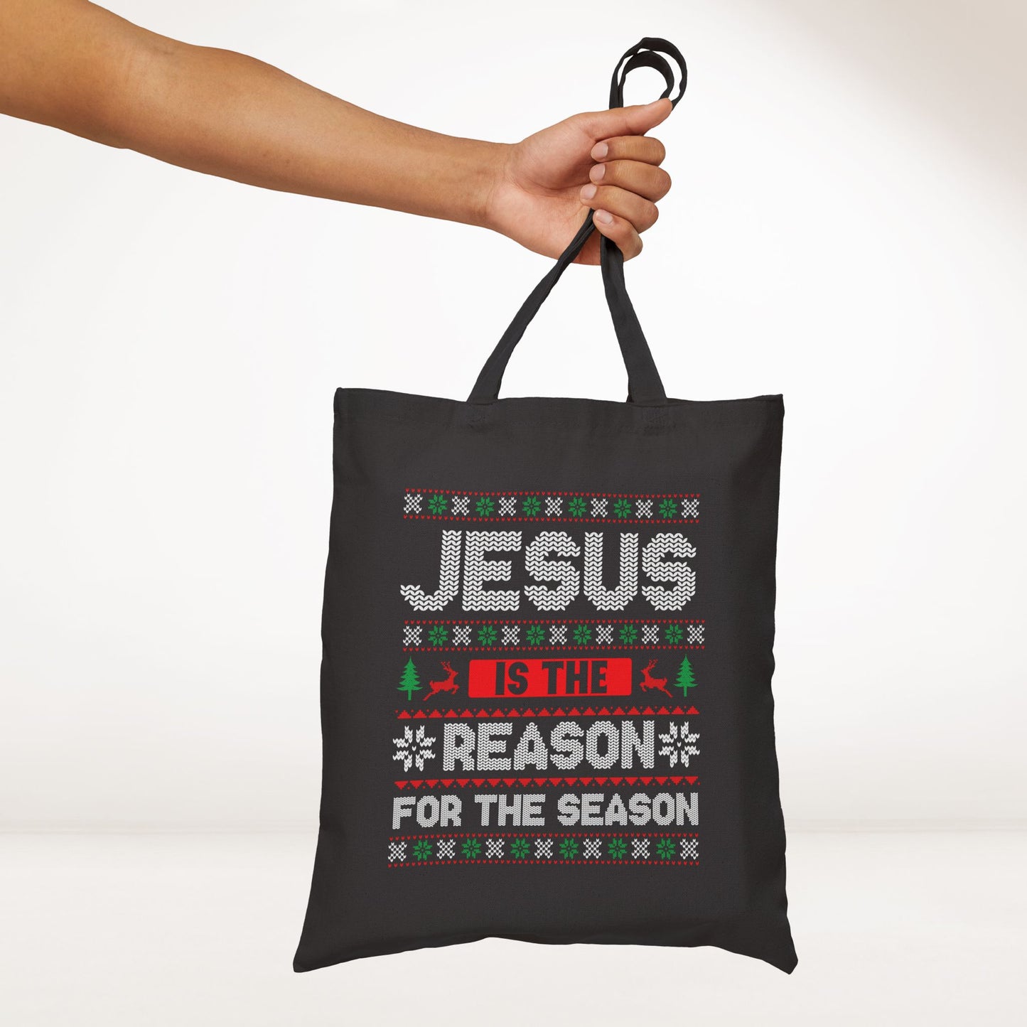 Jesus Is The Reason For The Season Canvas Tote Bag