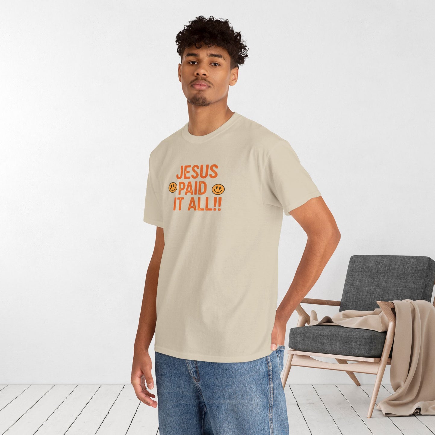 Jesus Paid It All Heavy Cotton Tee