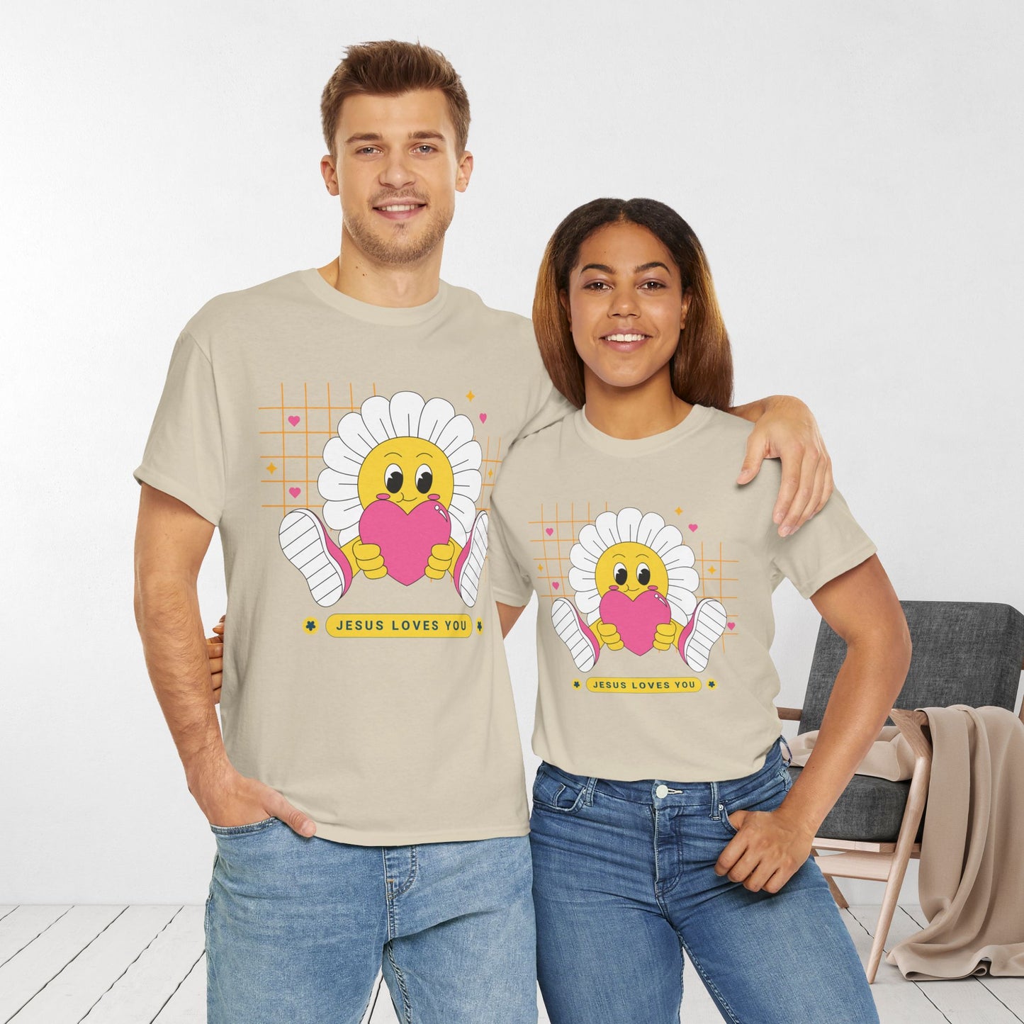 Jesus Loves You Heavy Cotton Tee