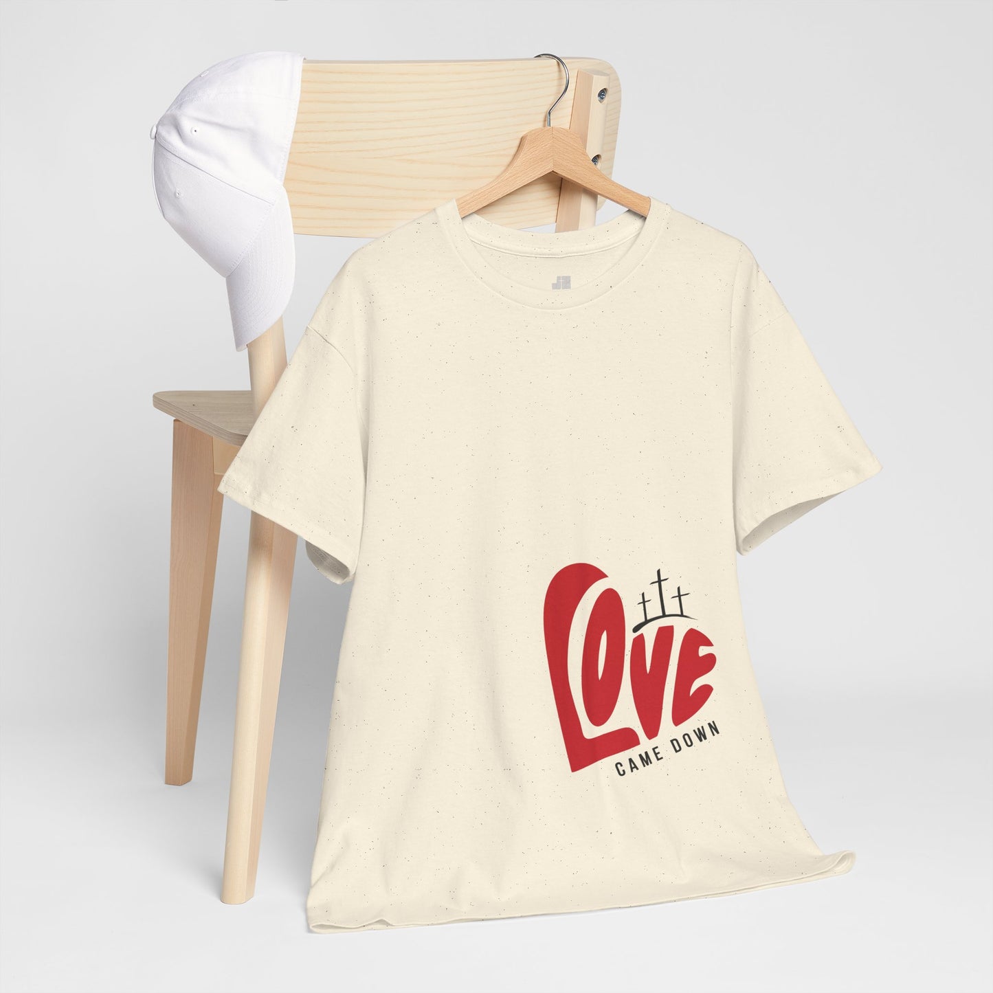 Love Came Down Heavy Cotton Tee - Luke 2:11