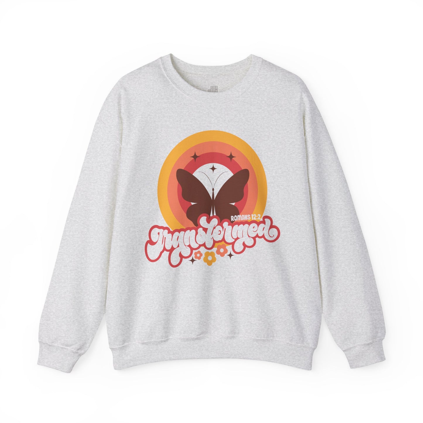 Transformed Sweatshirt - Romans 12:2 Bible Verse Sweatshirt