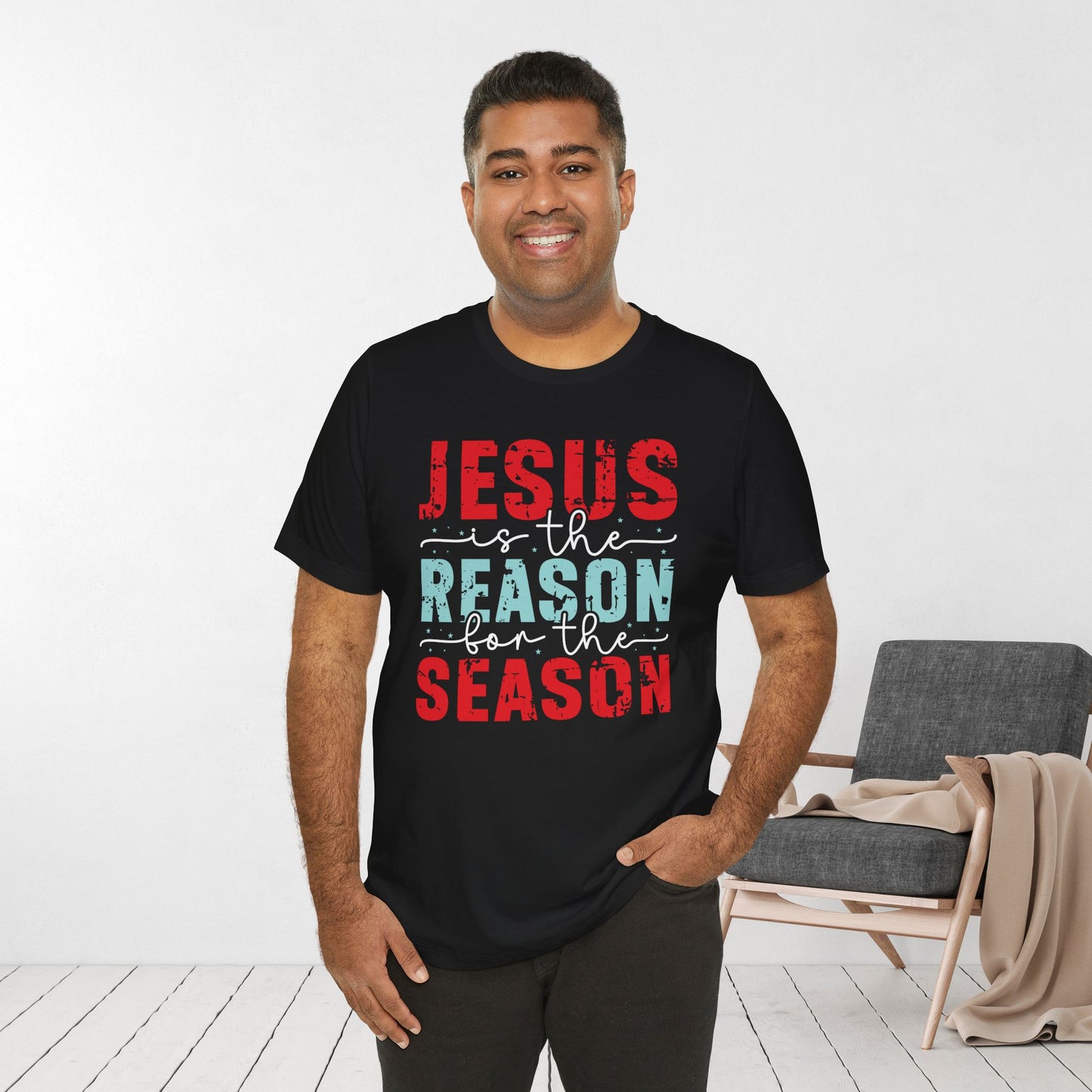 Jesus is The Reason for The Season Soft Cotton Tee - Christian Christmas Shirt