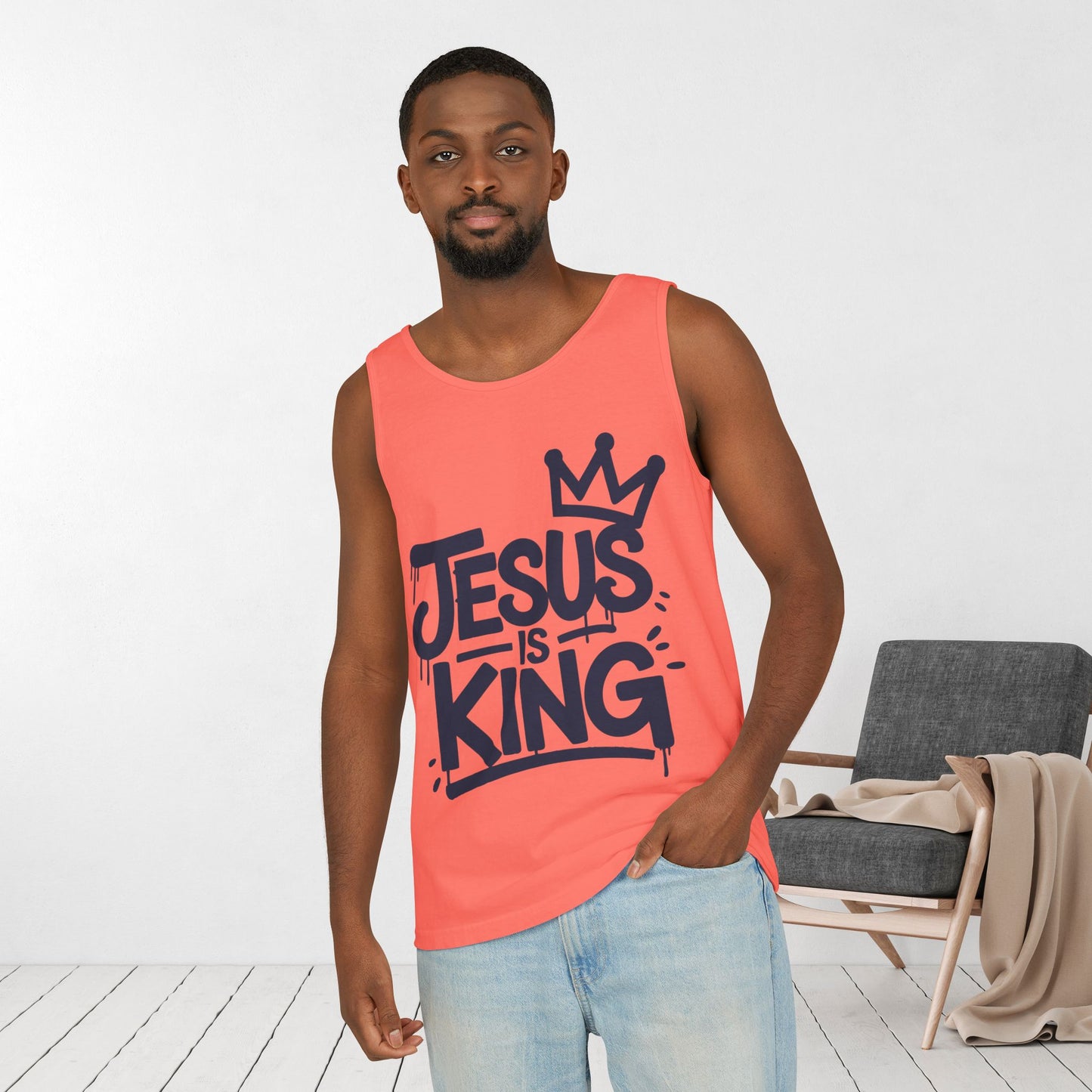 Jesus is King Comfort Colors Garment-Dyed Tank Top