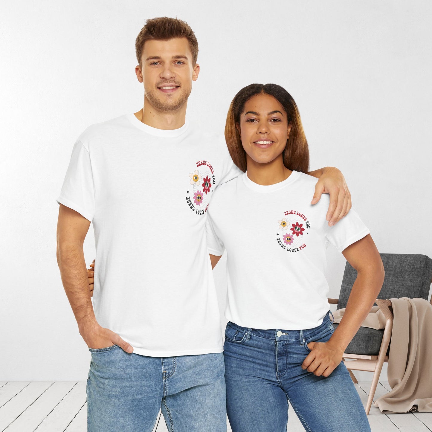 Jesus Loves You Heavy Cotton Tee