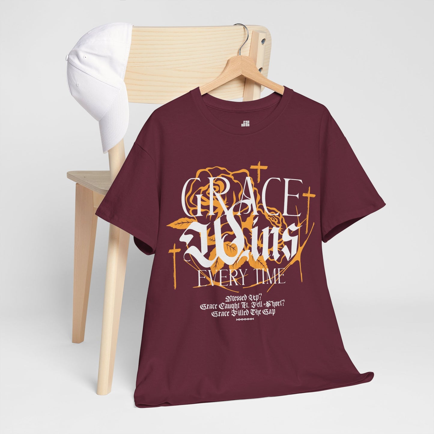 Grace Wins Every Time Heavy Cotton Tee