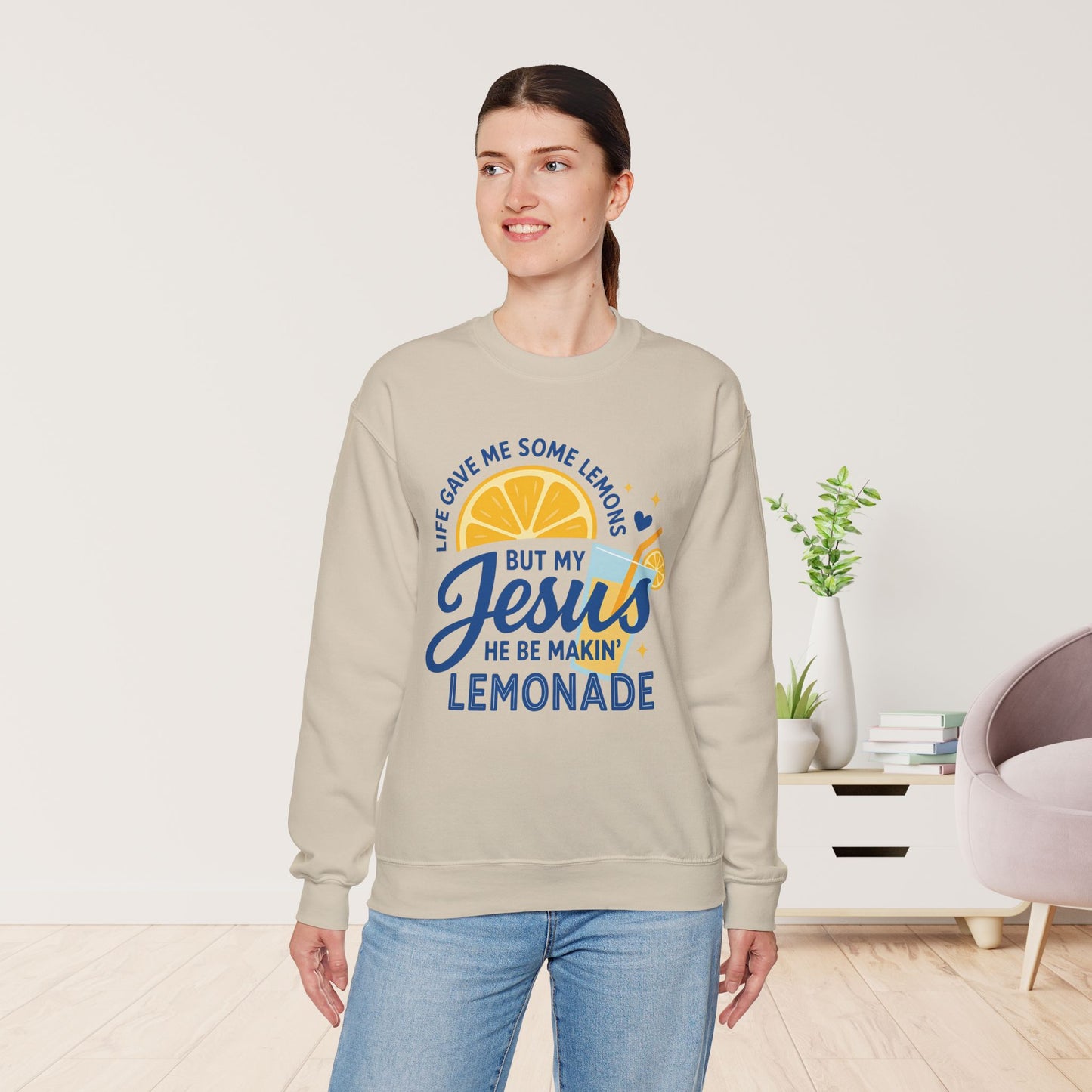 Life Gave Me Lemons But My Jesus Makes Lemonade Sweatshirt - Christian Pullover