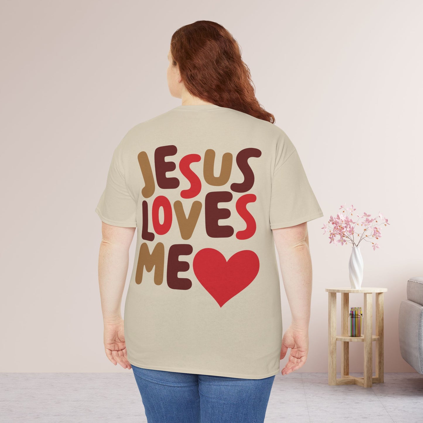 Jesus Loves Me Heavy Cotton Tee