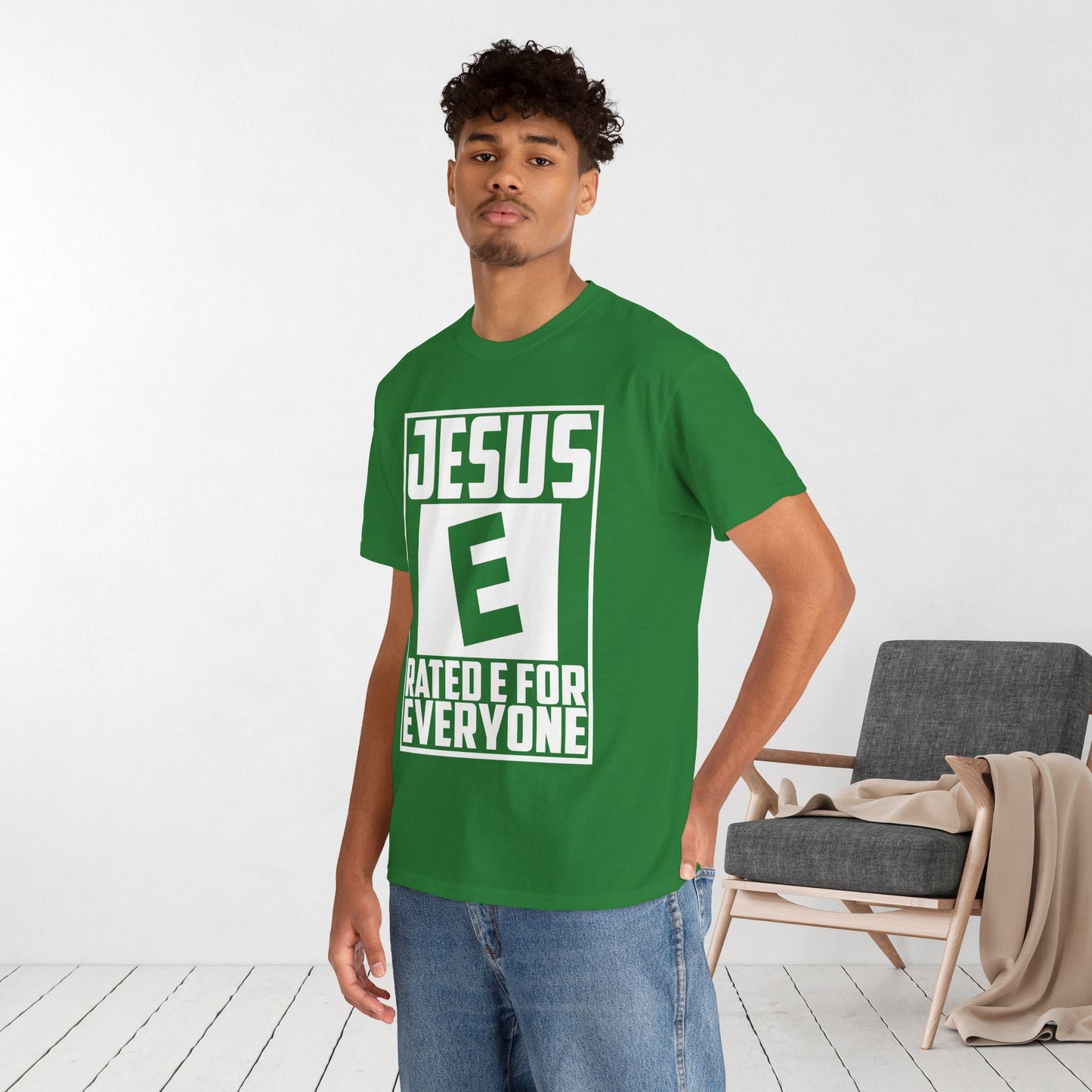 Jesus Rated E for Everyone Heavy Cotton Tee