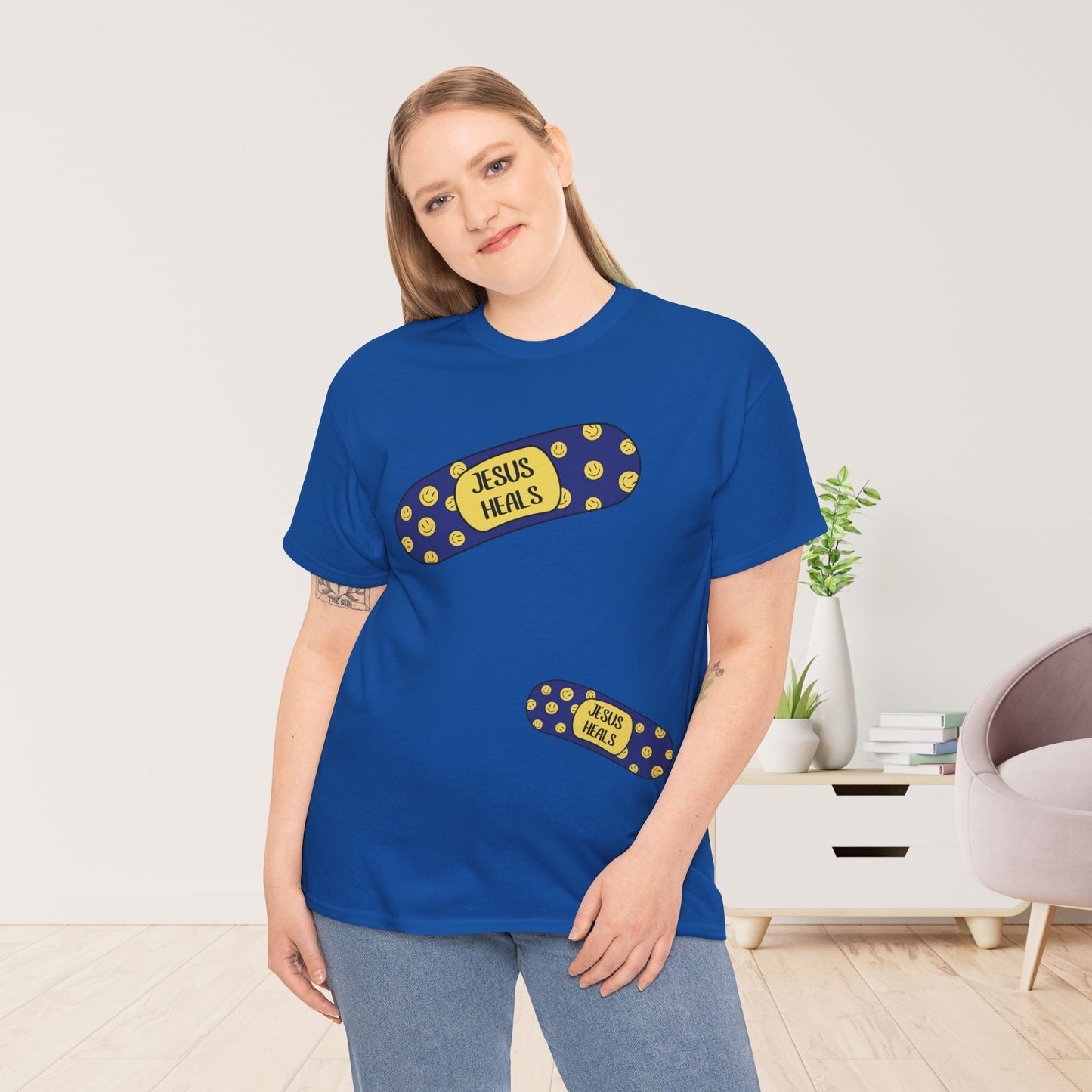 Jesus Heals Heavy Cotton Tee