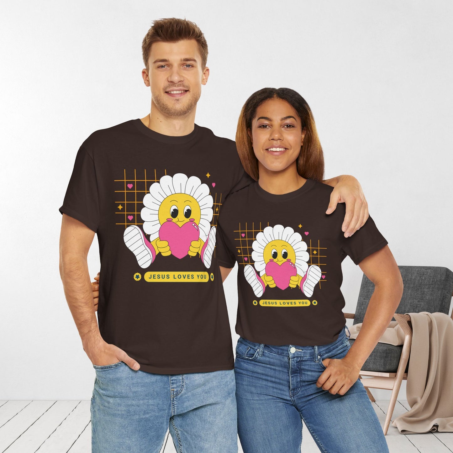Jesus Loves You Heavy Cotton Tee