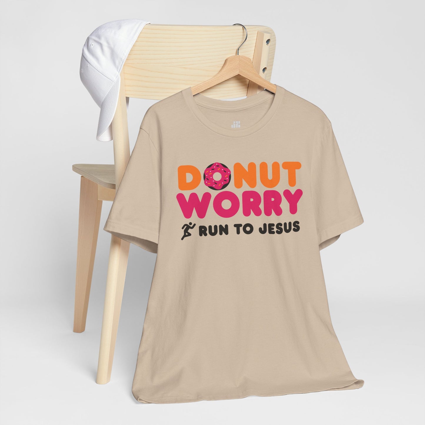 Donut Worry Run to Jesus Soft Cotton Tee