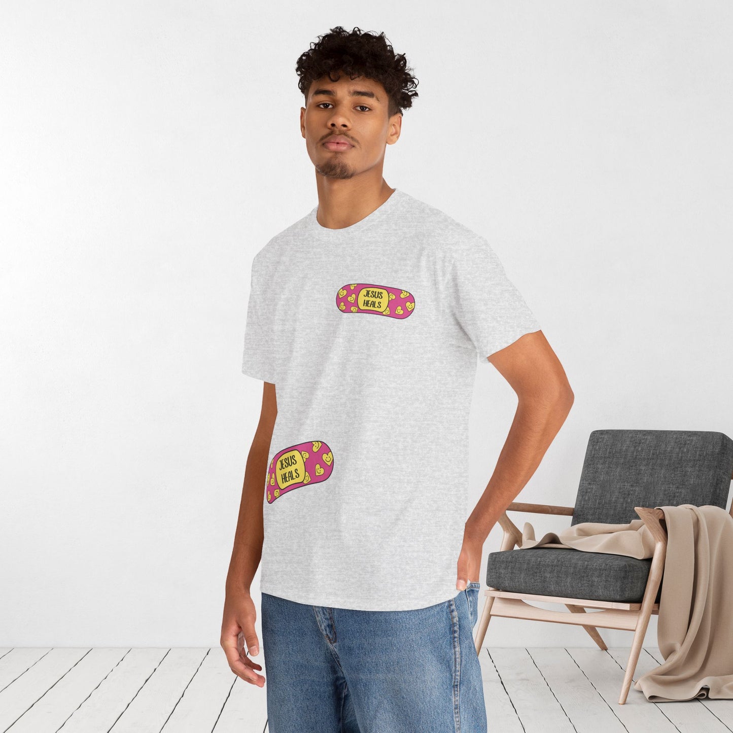 Jesus Heals Heavy Cotton Tee