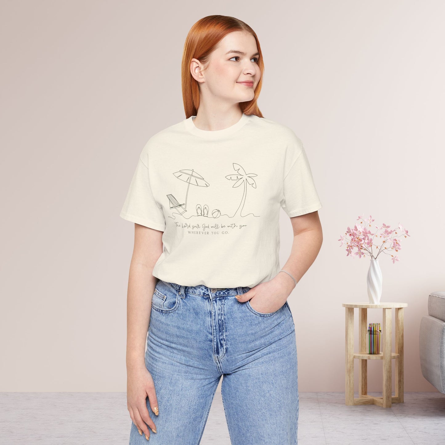 The Lord Your God Will Be With You Wherever You Go Soft Cotton Tee