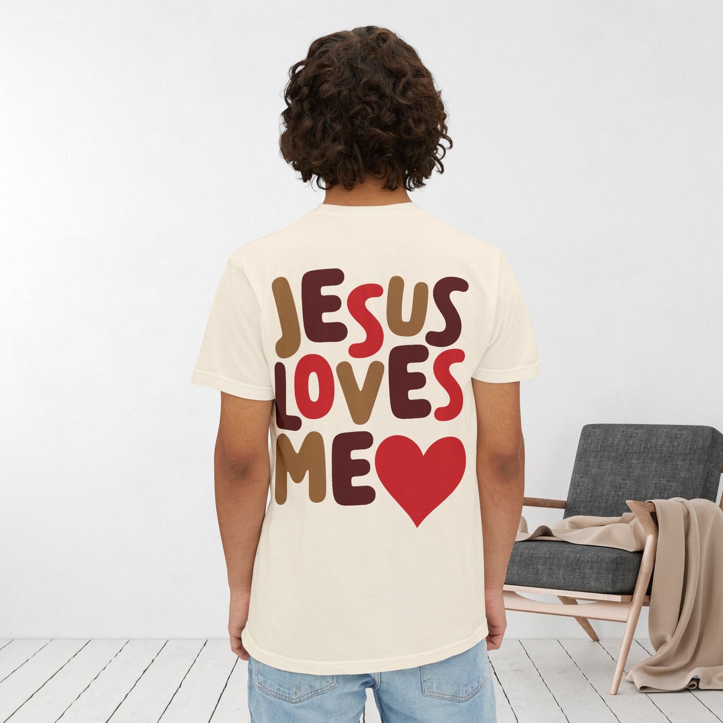 Jesus Loves Me Comfort Colors Pocket T-Shirt