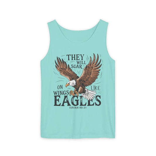 They Will Soar on Wings Like Eagles Comfort Colors Garment-Dyed Tank Top