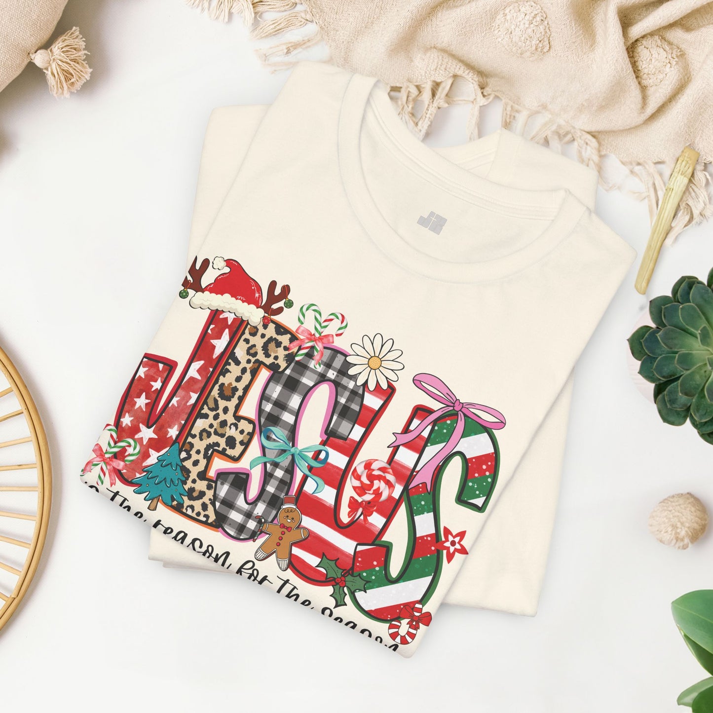 Jesus Is The Reason For The Season Soft Cotton Tee - Christian Christmas Shirt